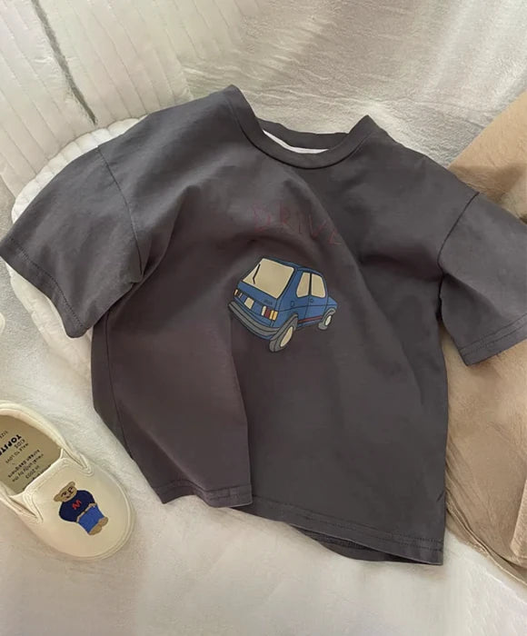 Camiseta Infantil Masculina Estampa Carro