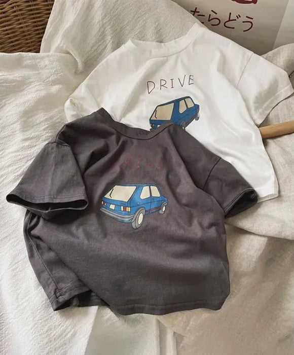 Camiseta Infantil Masculina Estampa Carro