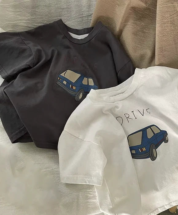 Camiseta Infantil Masculina Estampa Carro