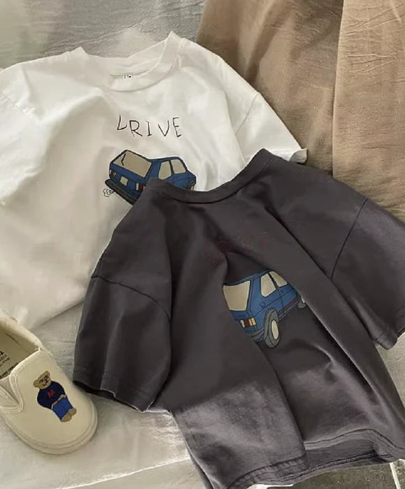Camiseta Infantil Masculina Estampa Carro