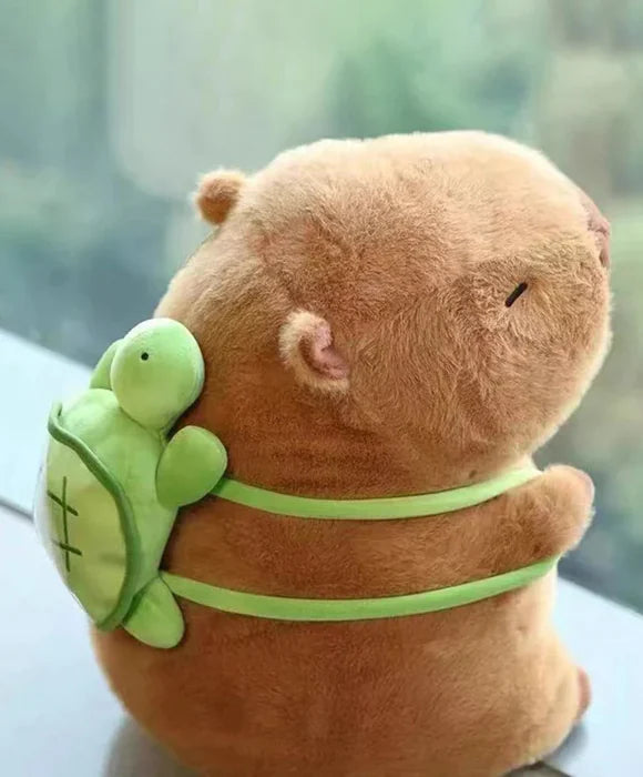 Capivara De Pelúcia Fofa Com Mochila