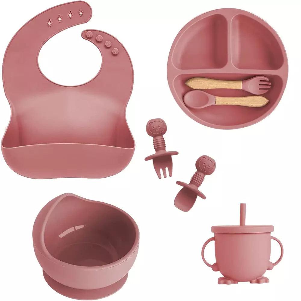 Kit De Silicone 8 Peças Para Alimentação Infantil