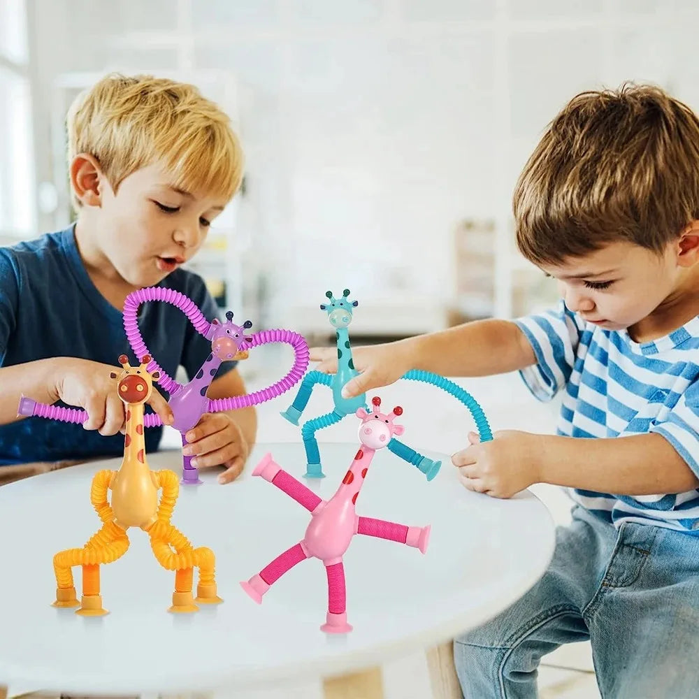 Brinquedo Telescópico Girafa com Ventosa, incentive a criatividade !