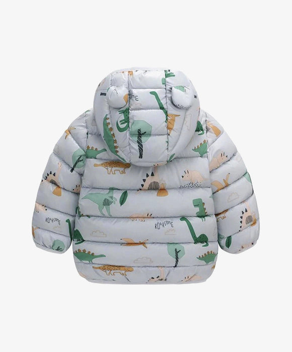 Casaco Infantil Puffer Com Capuz