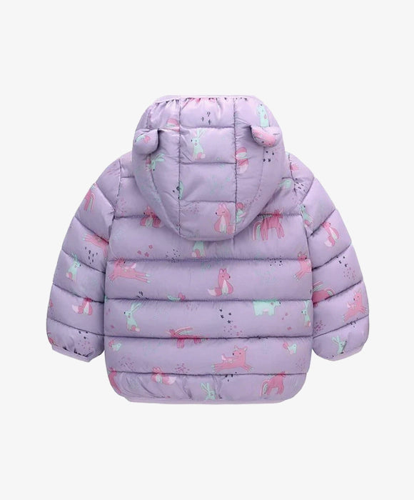 Casaco Infantil Puffer Com Capuz