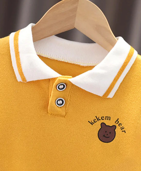 Conjunto Moletom Infantil Masculino Gola Polo