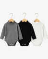 Kit 3 Macacão Body Infantil de Inverno Gola Alta