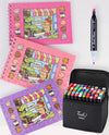 Kit Livro de Colorir Bobbie Goods + Canetinhas