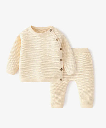 Conjunto Infantil Em Algodão Penteado