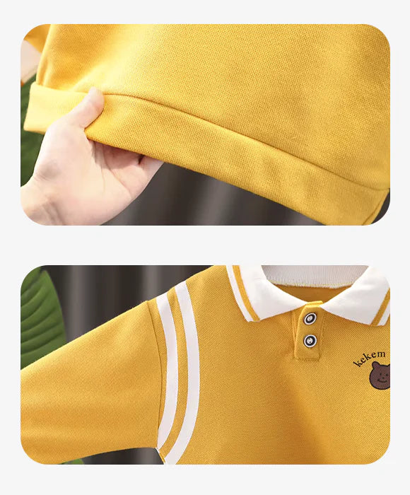 Conjunto Moletom Infantil Masculino Gola Polo