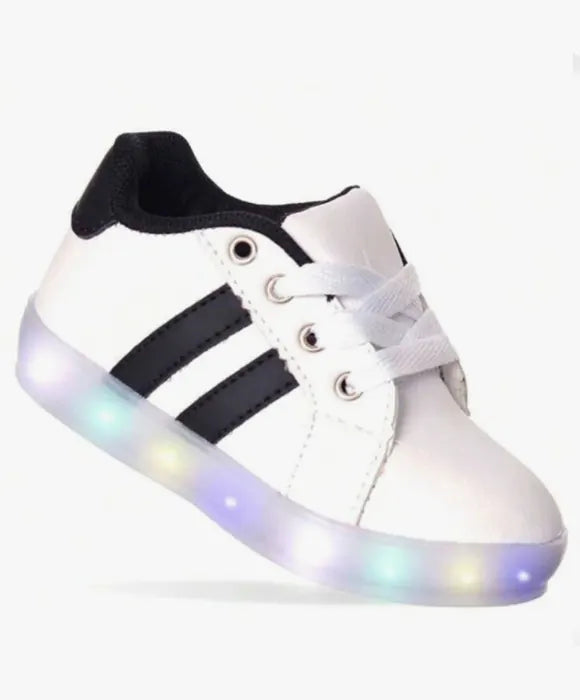 Tênis Infantil Branco Com Led