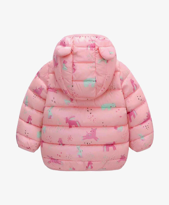 Casaco Infantil Puffer Com Capuz