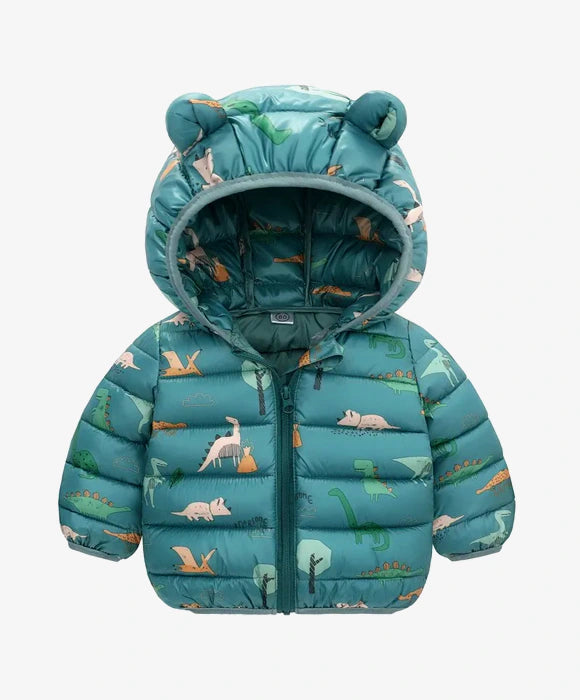 Casaco Infantil Puffer Com Capuz