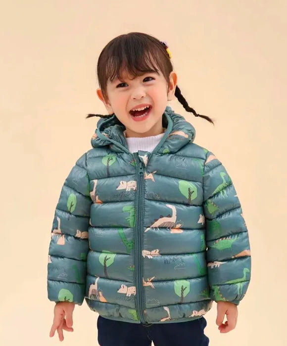 Casaco Infantil Puffer Com Capuz