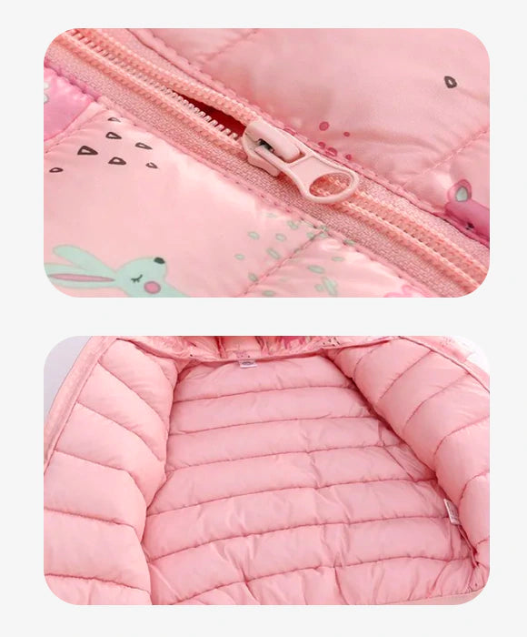 Casaco Infantil Puffer Com Capuz