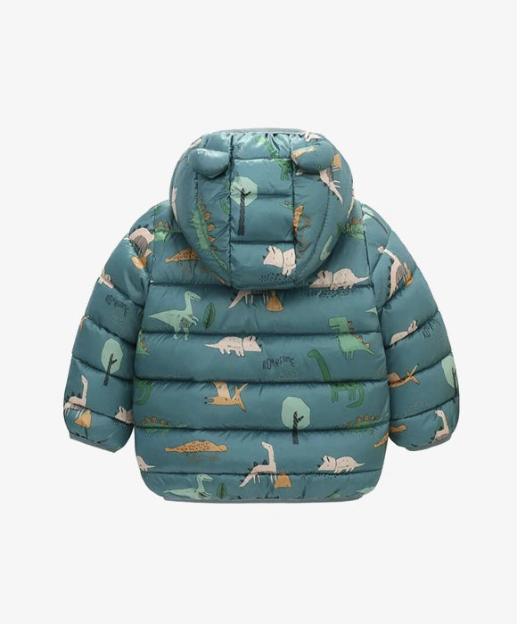 Casaco Infantil Puffer Com Capuz