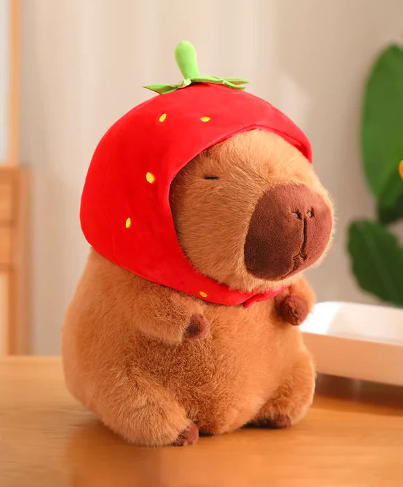 Capivara De Pelúcia Fofa Com Mochila