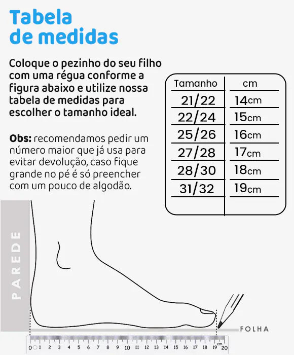 Tênis Infantil Branco Com Led