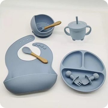 Kit De Silicone 8 Peças Para Alimentação Infantil