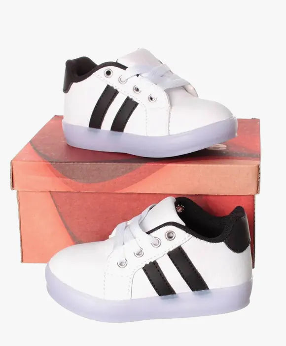 Tênis Infantil Branco Com Led
