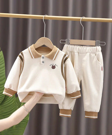 Conjunto Moletom Infantil Masculino Gola Polo