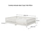 Cama Montessoriana Casal com Grade Eva - 100% Madeira Maciça Branca [Suporta 220kg]