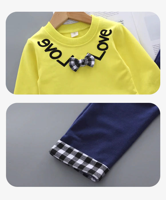 Conjunto Moletom Infantil Menina Com Xadrez