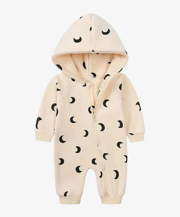 Macacão Infantil com Capuz e Zíper Frontal