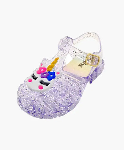 Sandália Infantil Feminina Com Unicórnio