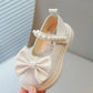 Sapato Infantil Feminino Branco com Pérolas e Laço Elegante