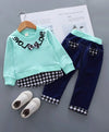 Conjunto Moletom Infantil Menina Com Xadrez