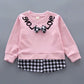 Conjunto Moletom Infantil Menina Com Xadrez