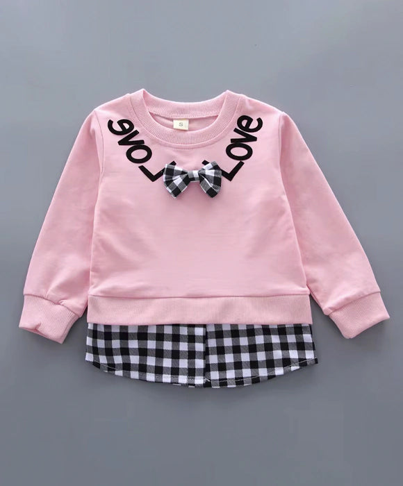 Conjunto Moletom Infantil Menina Com Xadrez
