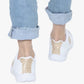 Tênis  Feminino Infantil Branco Com Detalhes