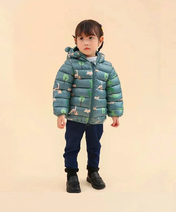 Casaco Infantil Puffer Com Capuz