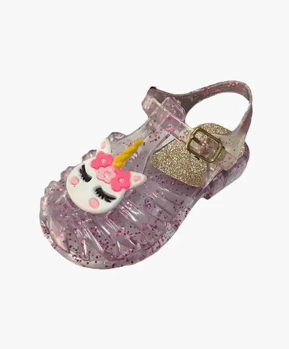 Sandália Infantil Feminina Com Unicórnio